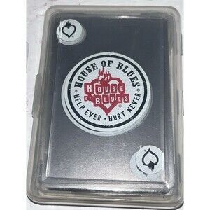 Waterproof Plastic Playing Cards Clear House of Blues Poker Magic Tricks EUC